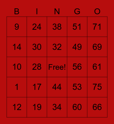 BINGO Elite Bingo Card