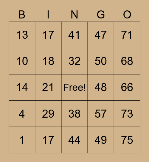 BINGO Elite Bingo Card