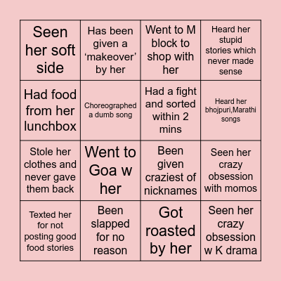 Jali’s Birthday Bingo ❤️ Bingo Card