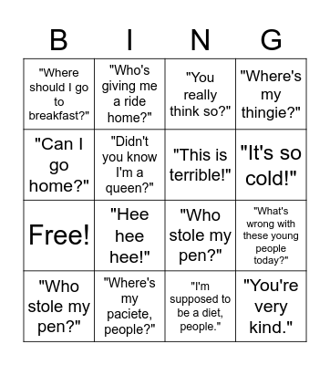 Bingo Card