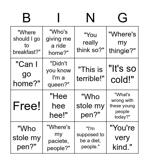 Bingo Card