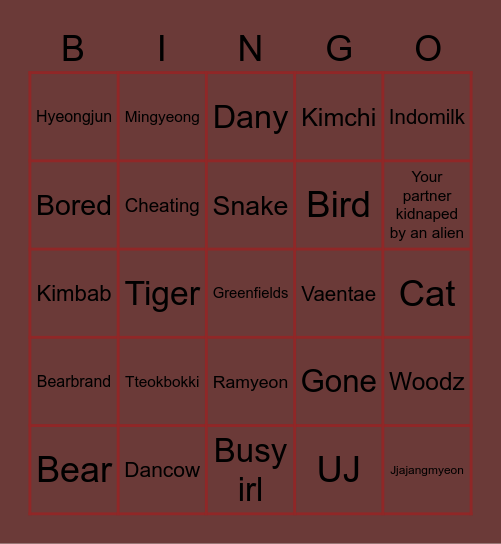 MadreHouse Bingo Card