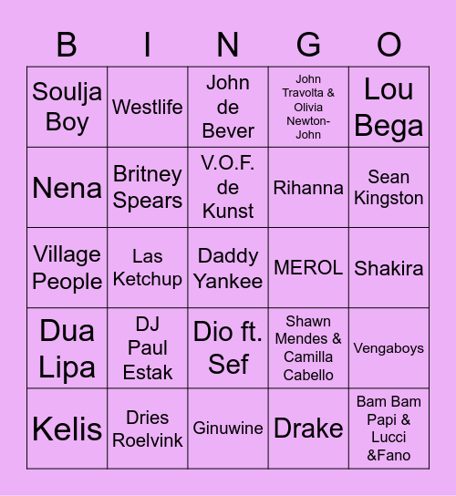 De Suus&Deb Swingbingo Card