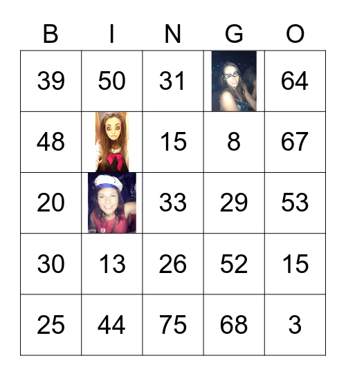 Number Bingo 1-75 Bingo Card