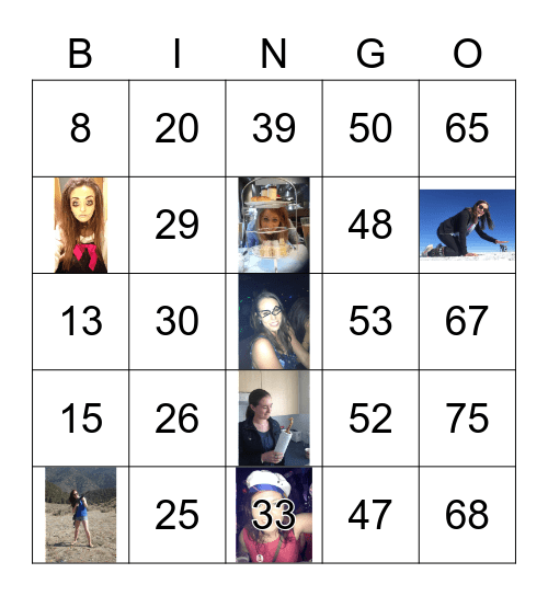 Number Bingo 1-75 Bingo Card