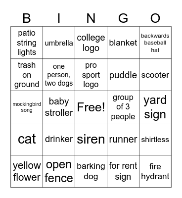 Germantown Bingo 2.0 Bingo Card