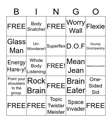 Spot the Unthinkable! Bingo Card