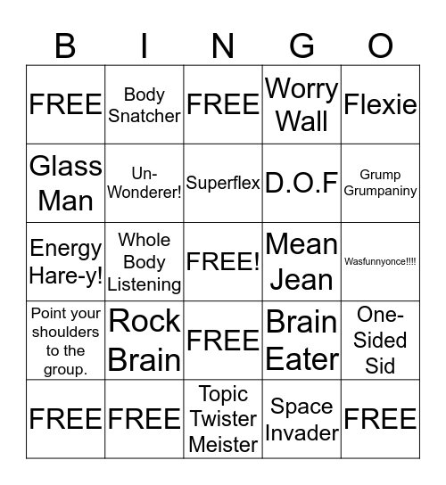 Spot the Unthinkable! Bingo Card