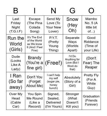 ((())) Bingo Card