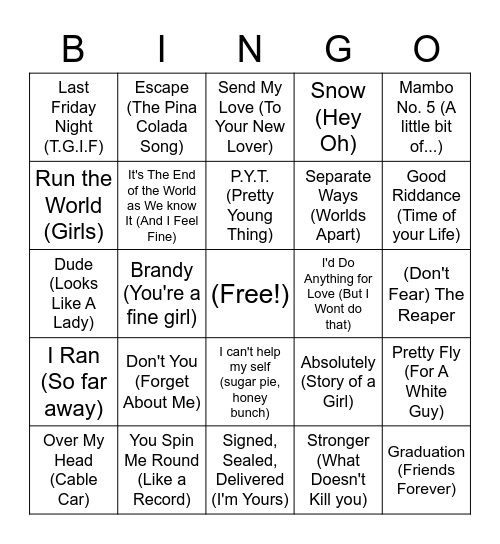 ((())) Bingo Card