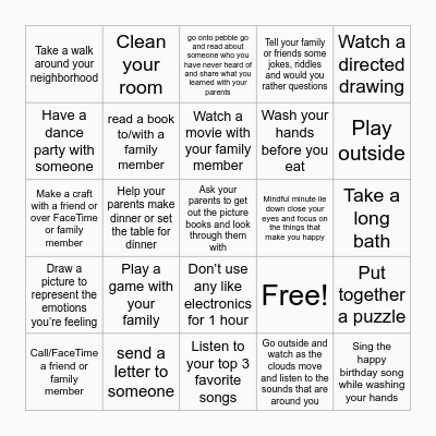 Quarantine bingo Card