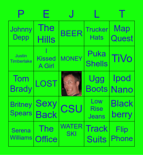 The 2000's + JOSH Bingo Card