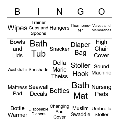 Della Marie Bingo Card