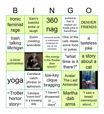 party bingo 2020 Bingo Card