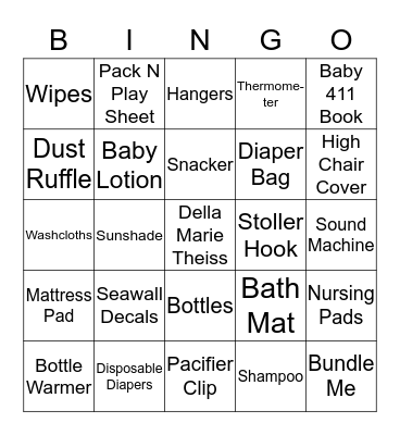 Della Marie Bingo Card