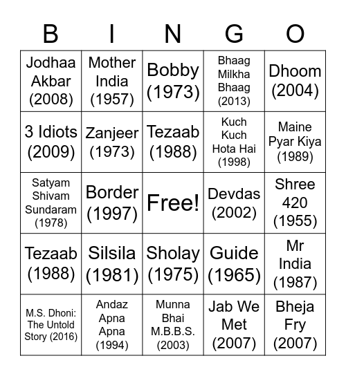 Crazy Bingo Card