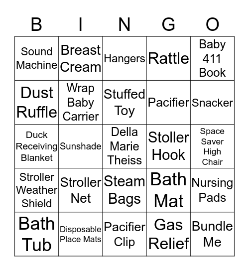 Della Marie Bingo Card