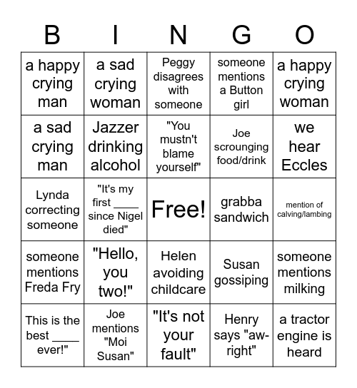 Archers archive bingo! Bingo Card