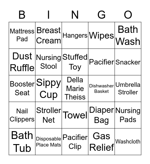 Della Marie Bingo Card