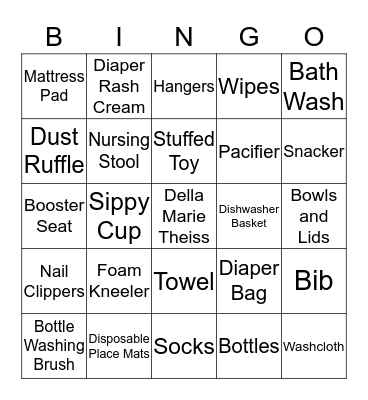 Della Marie Bingo Card