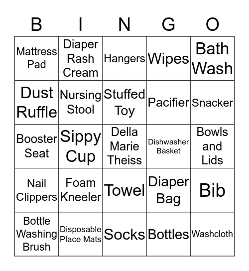Della Marie Bingo Card