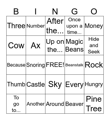 BINGO!  Bingo Card