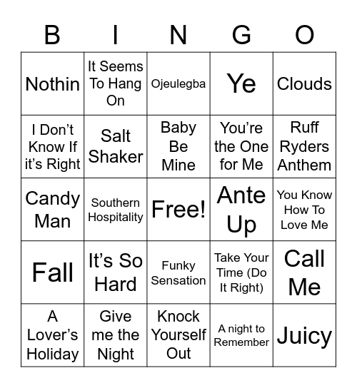 Club Quarantine Mix Bingo Card