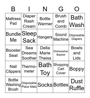 Della Marie Bingo Card