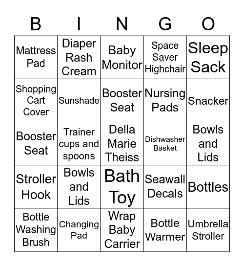 Della Marie Bingo Card
