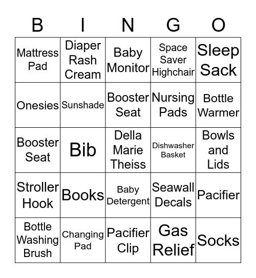 Della Marie Bingo Card