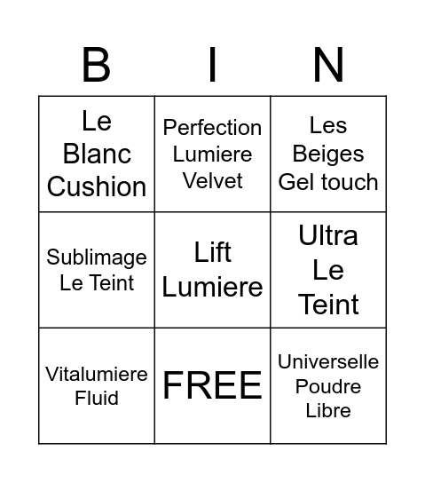 Foundation Review Bingo Card