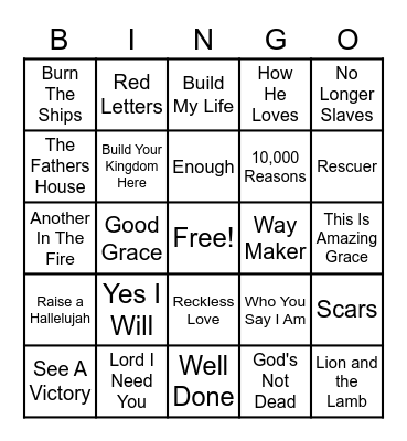 Gateway Youth Group Bingo Card