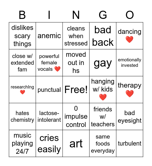 Bingo Card