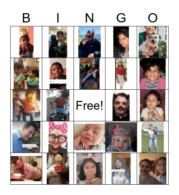 Mexican Family Loteria Montañez/Jacquez Bingo Card