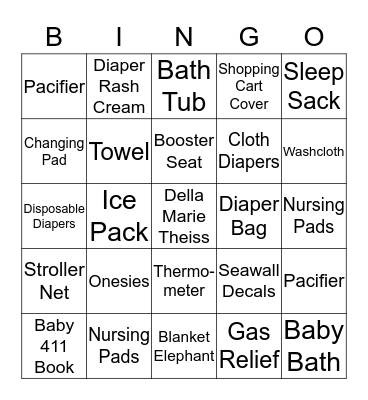 Della Marie Bingo Card