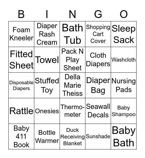 Della Marie Bingo Card