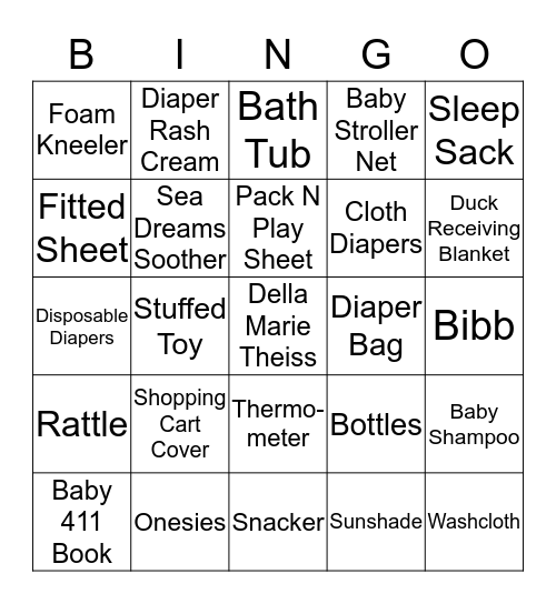 Della Marie Bingo Card