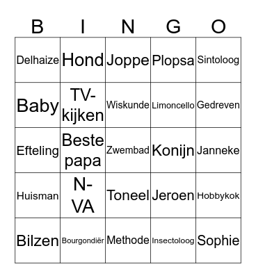 GEROEN Bingo Card