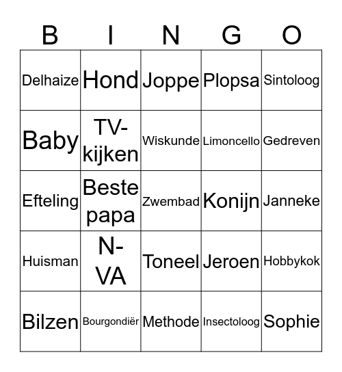 GEROEN Bingo Card