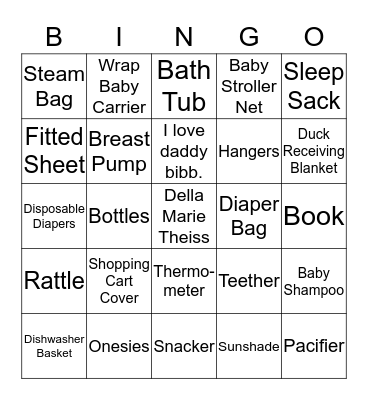 Della Marie Bingo Card