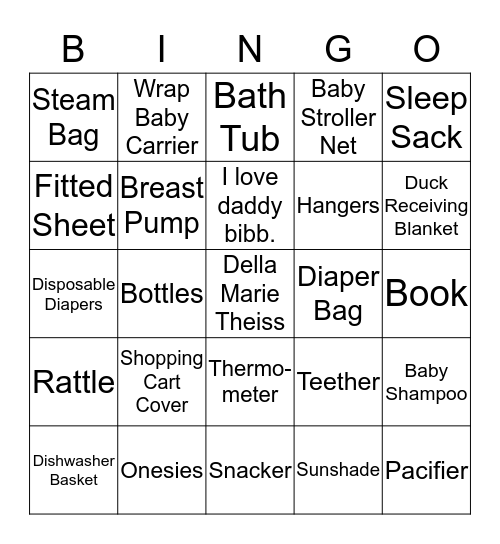 Della Marie Bingo Card