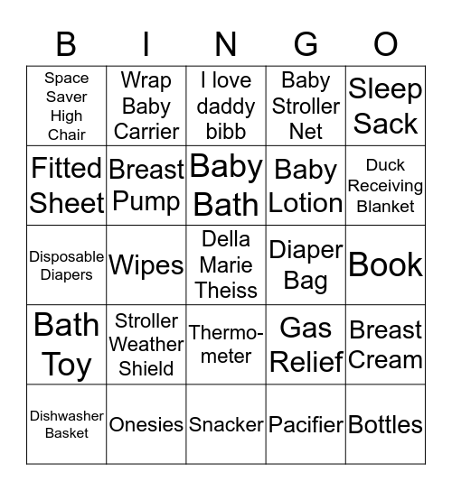 Della Marie Bingo Card