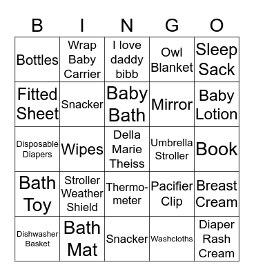 Della Marie Bingo Card