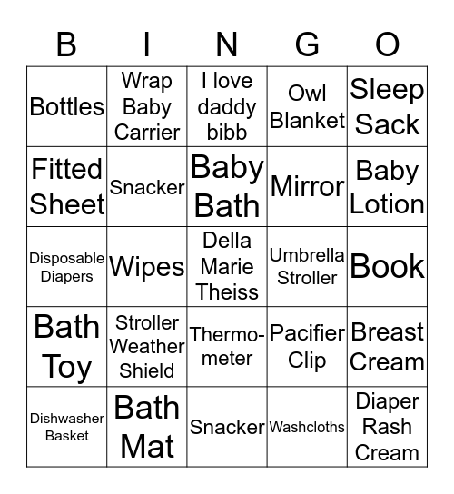 Della Marie Bingo Card