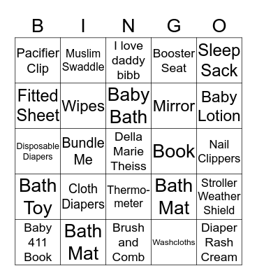 Della Marie Bingo Card
