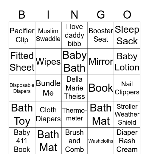 Della Marie Bingo Card