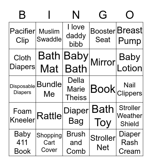 Della Marie Bingo Card