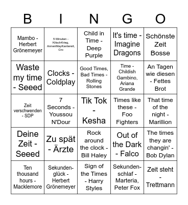 These times we're living in Bingo Card