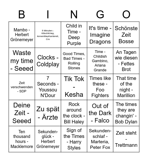 These times we're living in Bingo Card