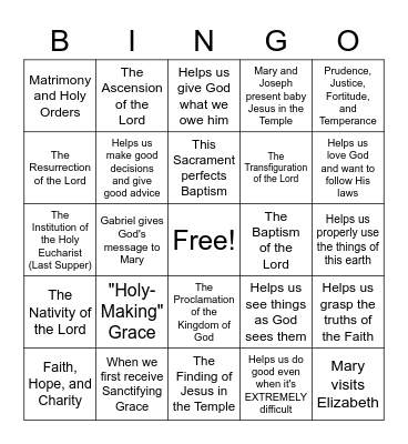 Bingo Card